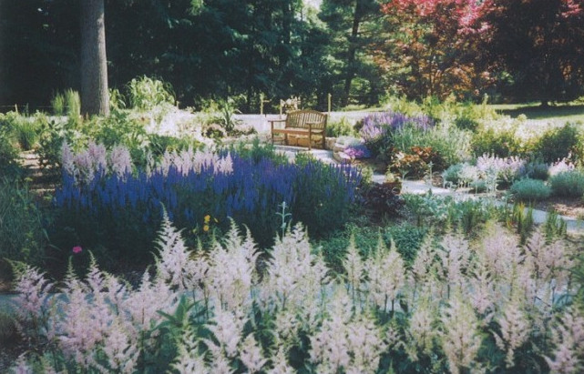English Cutting Garden Featuring Many Colorful Perennials