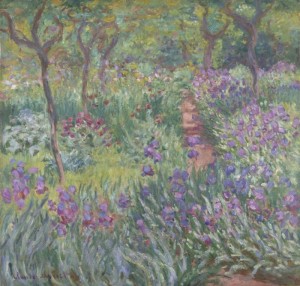 The Artist's Cottage Garden at Giverny - Claude Monet